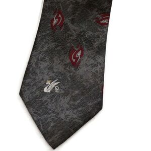 Don Loper Beverly Hills Tie Poly/Silk Blend BlackGrey Blend MaroonSilver Design